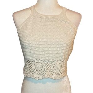 Sincerely Jules Cream Crochet Tank Top